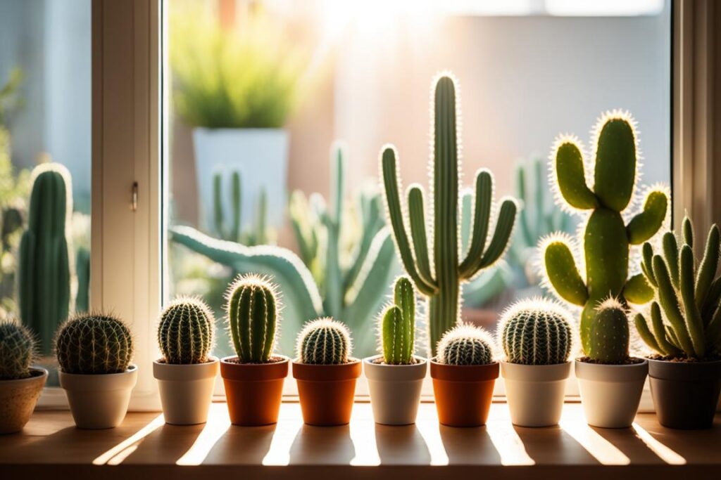 Iluminação natural para cactos em casa