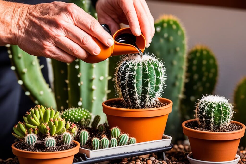 cuidados com a rega de cactos em vasos